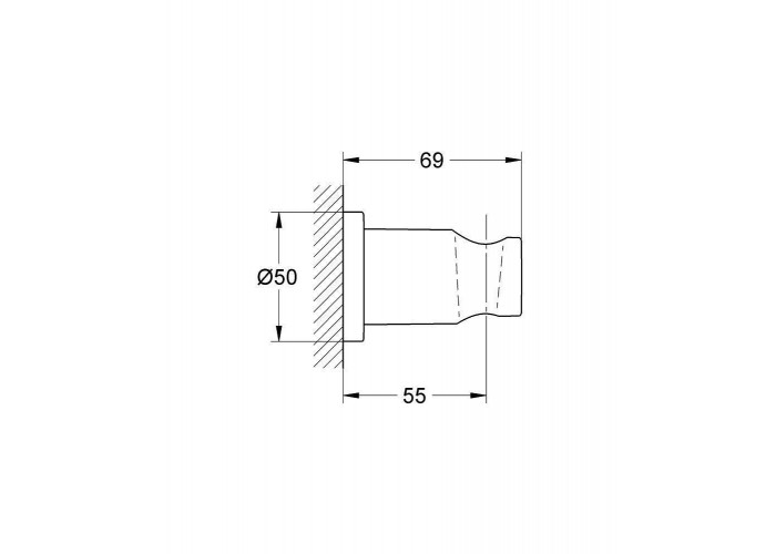 Тримач для ручного душу білий Rainshower 27074LS0 Grohe - Зображення 1758819-c2b68.jpg