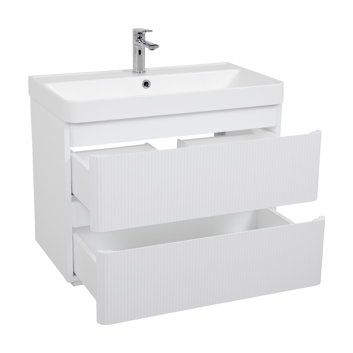 Шафка з умивальником Акцент Люкс 75 Deep White matt Аква Родос - Зображення 175916287-20c3d.jpg