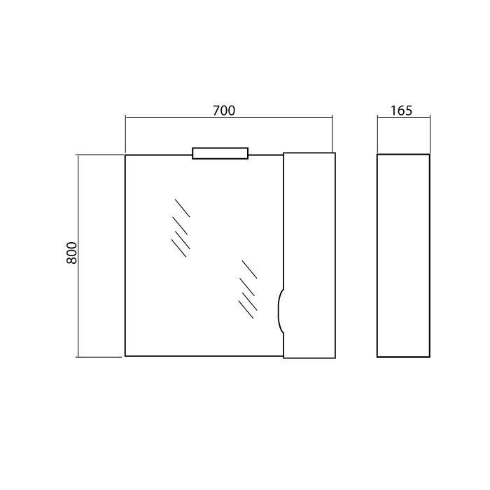 Зеркало со шкафчиком Родорс 70 (R), Аква Родос - Зображення 176285-dddc0.jpg