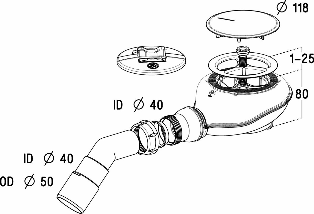 Сифон для поддона Turboflow 2 TB21 Radaway - Зображення 176347-de889.jpg