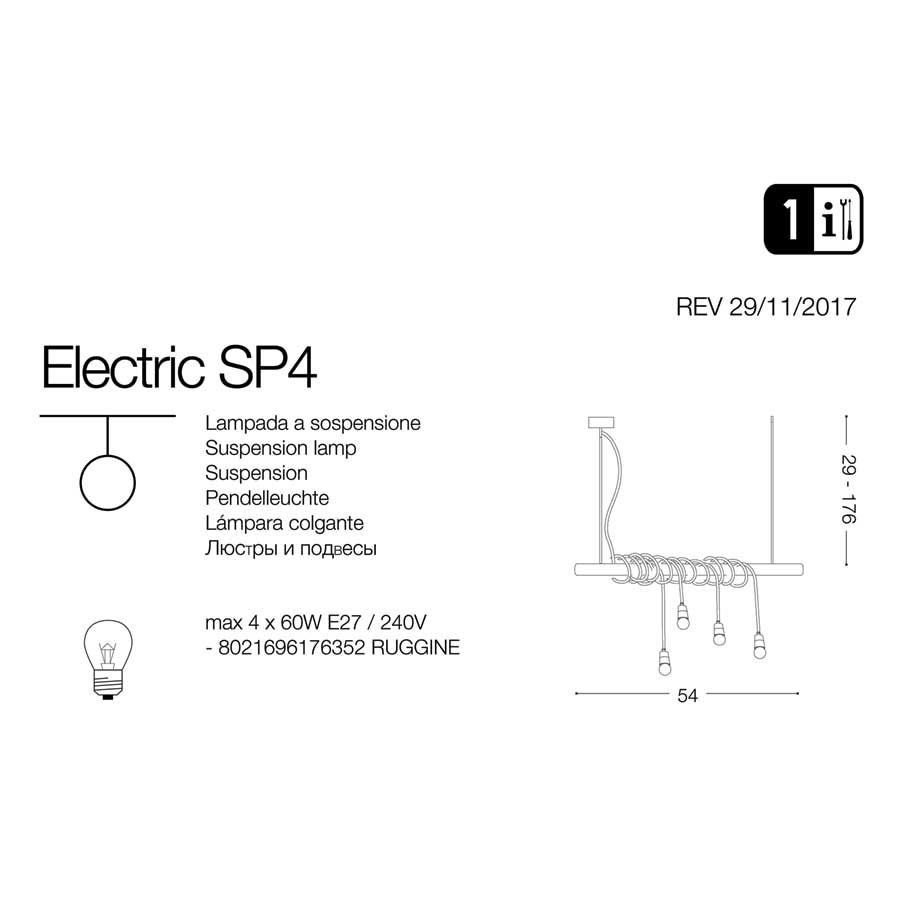Люстра ELECTRIC SP4 (176352), IDEAL LUX - Зображення 176352-1.jpg
