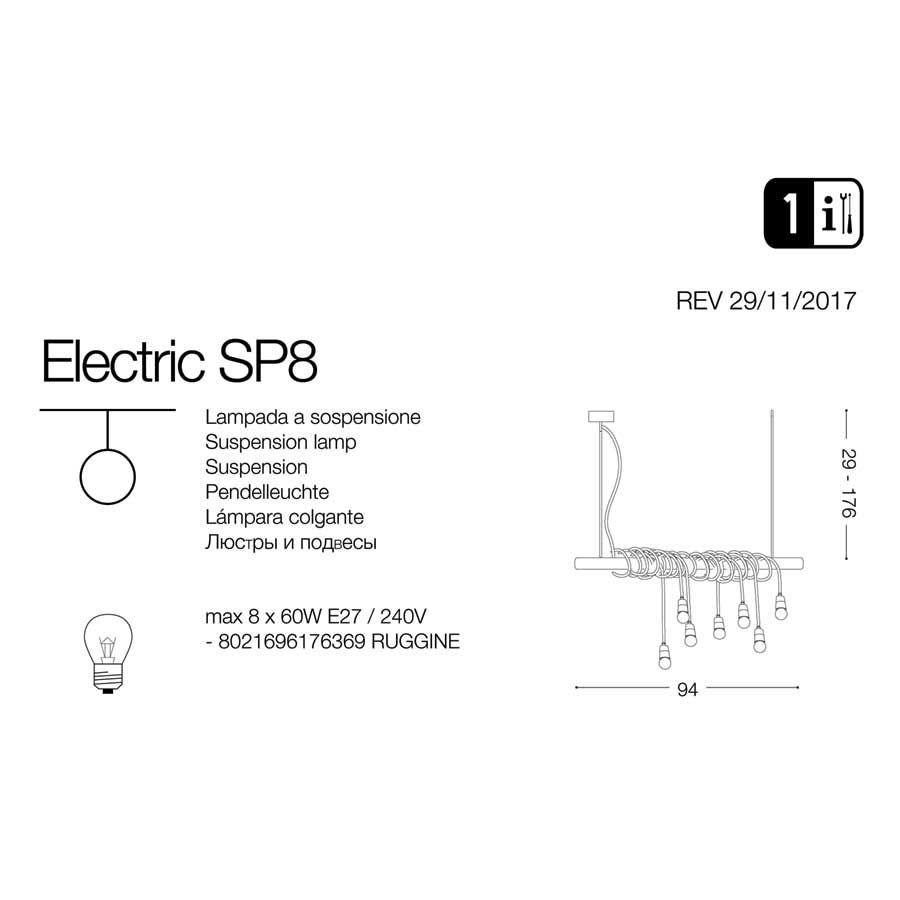 Люстра ELECTRIC SP8 176369), IDEAL LUX - Зображення 176369-1.jpg