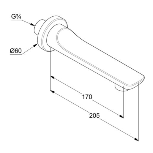 Вилив для ванни DN 20 Balance (5250391) білий, Kludi - Зображення 1765299-ad7ce.jpg