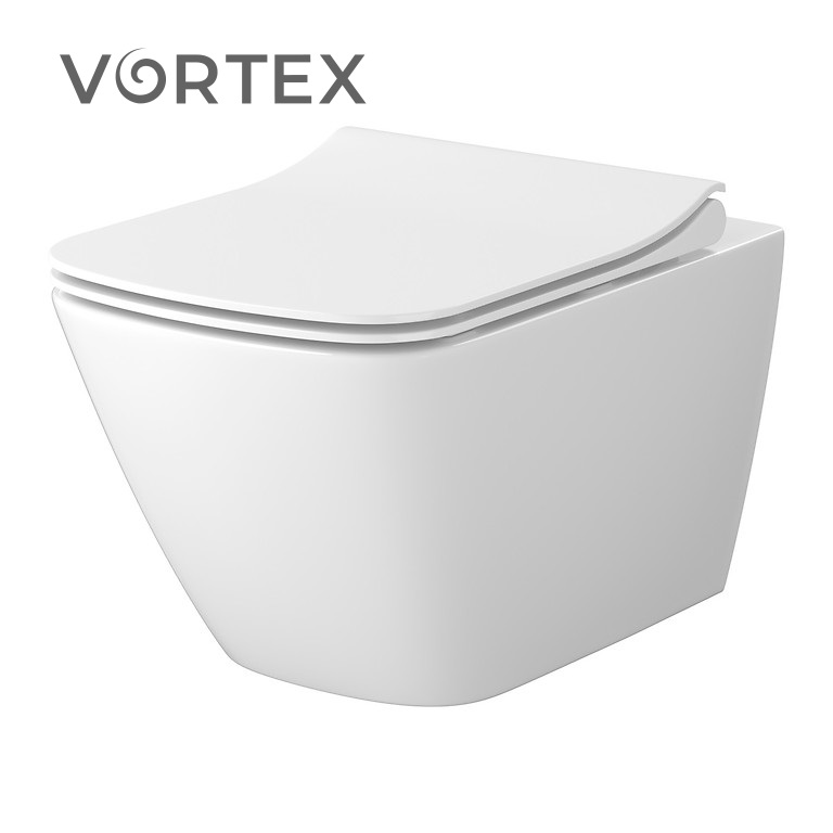 Унітаз підвісний City Pro Vortex з кришкою Slim дюропласт SZCZ1003416324 Cersanit - Зображення