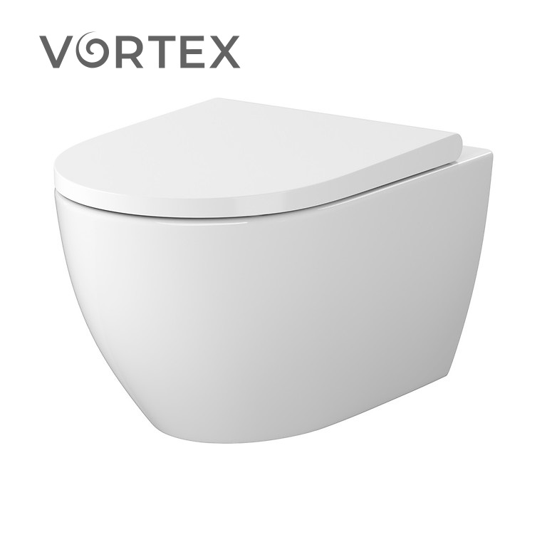 Унітаз підвісний Zen Pro Vortex з кришкою Slim дюропласт SZCZ1003116324 Cersanit - Зображення