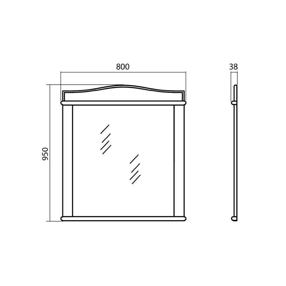Дзеркало Мікела 80 Білий Патина Хром, Аква Родос - Зображення 1770734-1a6a3.jpg