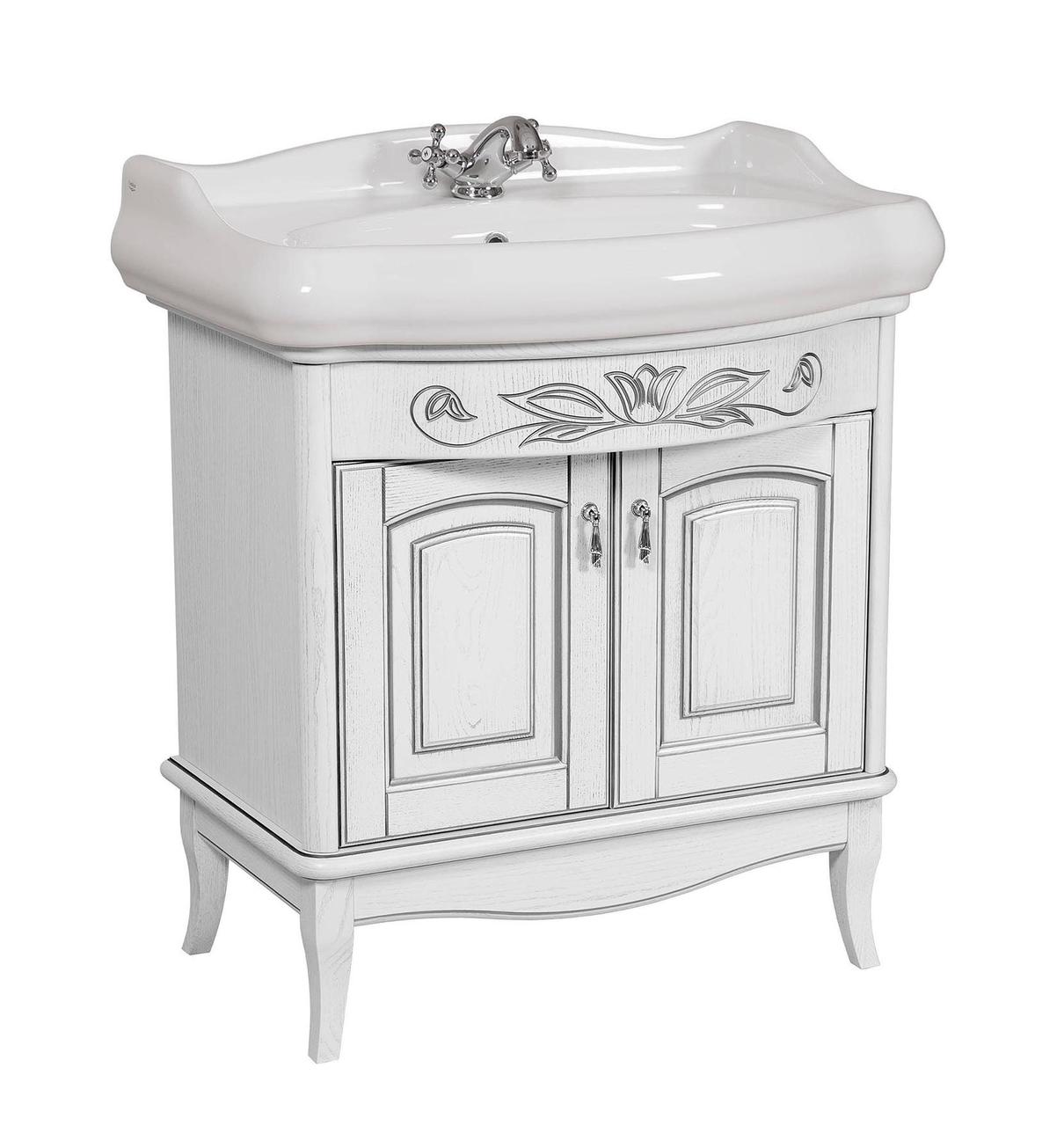 Шафка з умивальником Мікела Біла 80, Аква Родос - Зображення