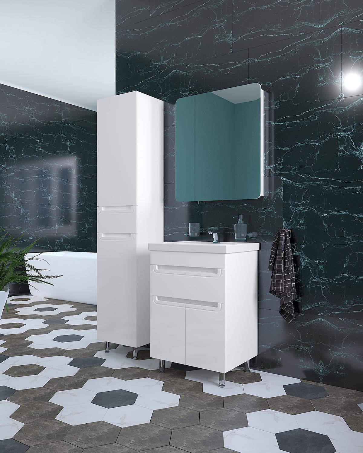 Шафка з умивальником Омега Frame 60, Аква Родос - Зображення 177192-2ecbd.jpg