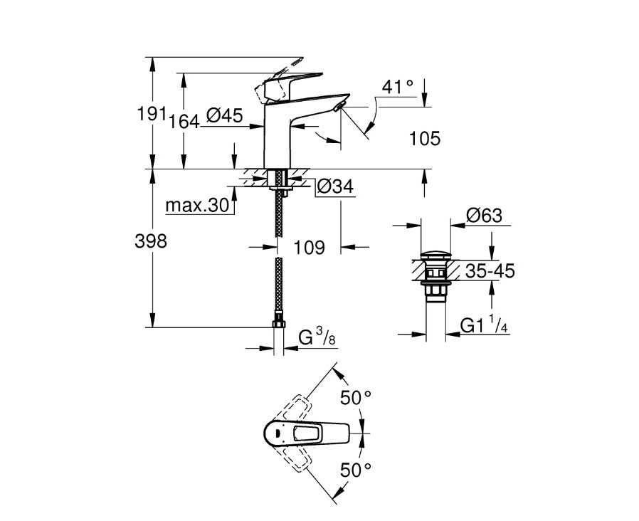 Змішувач для умивальника M-Size BauLoop 23886001 Grohe - Зображення 177291170-bccdb.jpg