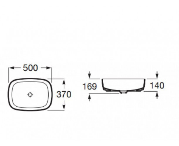 Умивальник Inspira Soft 500x370 (A327500000), Roca - Зображення 177319-1c01a.jpg