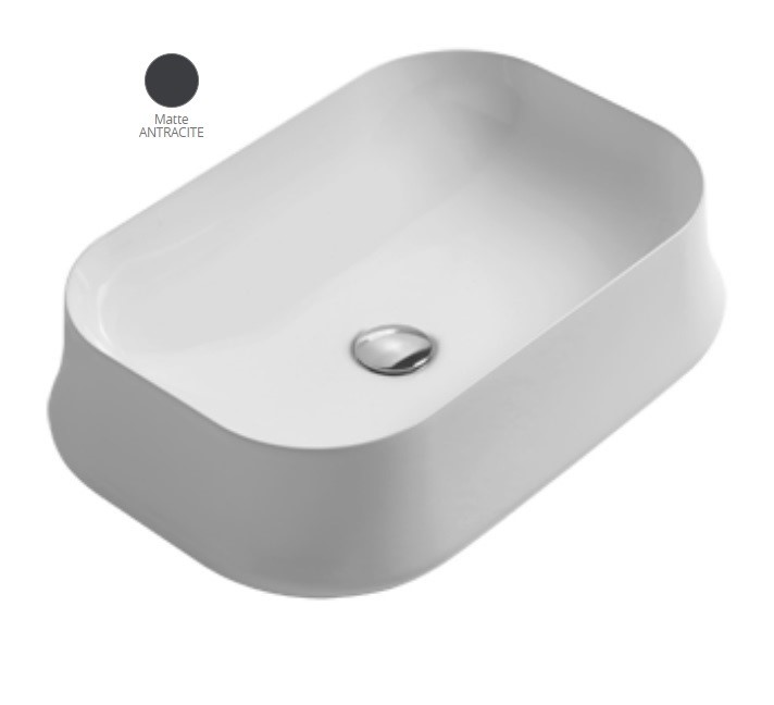 Умивальник Sharp SH 08 Antracite matt SIMAS - Зображення