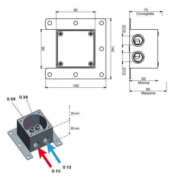 Вбудована частина змішувача Zeta (F2301), Fima - Зображення 1776039-2daf6.jpg