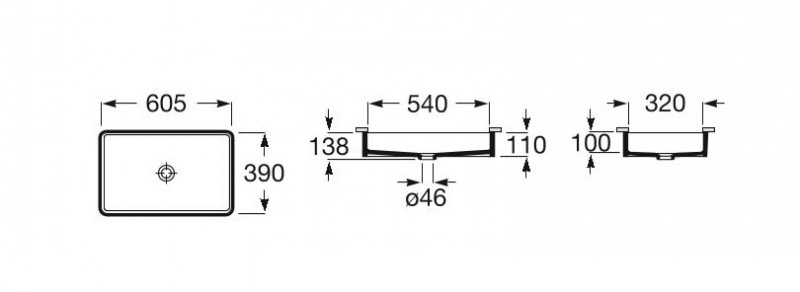 Умивальник Inspira Square 390x605 A327535000 Roca - Зображення 1776449-9dd35.jpeg