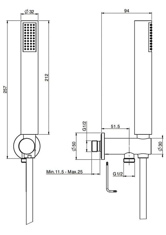 Душовий набір Wellness Black matt (F2287-4NS), Fima - Зображення 177690-c6067.jpg