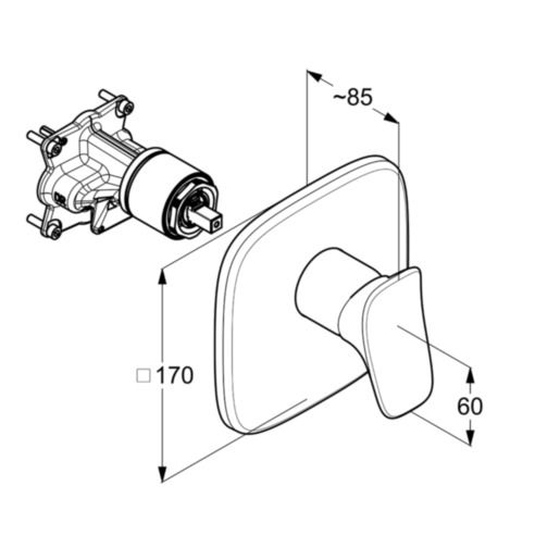 Змішувач для душу Ambienta (536550575), Kludi - Зображення 177828-efb8d.jpg