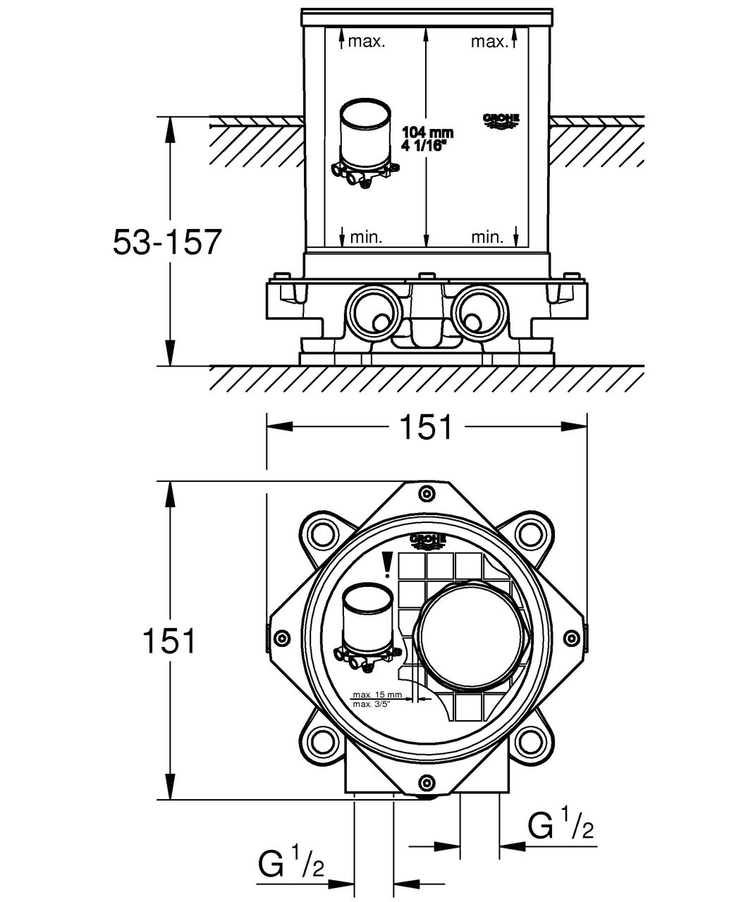Монтажний набір для змішувачів (45984001), Grohe - Зображення 177870-e502d.jpg