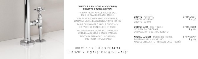 Комплект вентилей 2PRACCCR Devon&Devon - Зображення 178121-9eae0.jpg