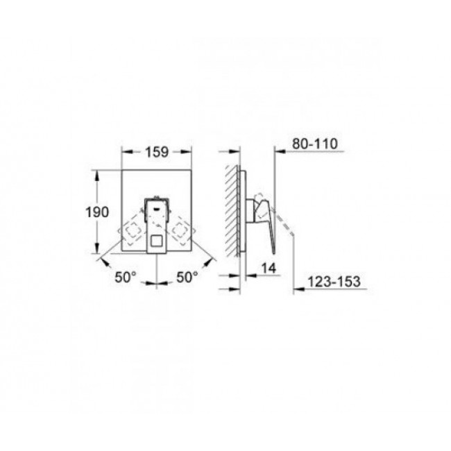 Змішувач для душу Eurocube (19898000), Grohe - Зображення 178290-a8f27.jpg
