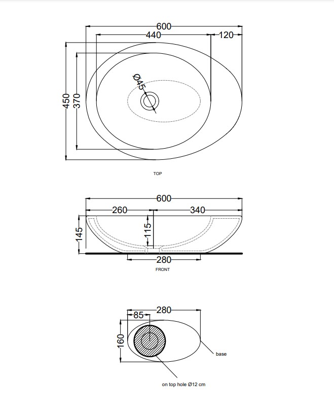 Умивальник Le Giare (LGLА60) basalto, CIELO - Зображення 178669-b6bf4.jpg