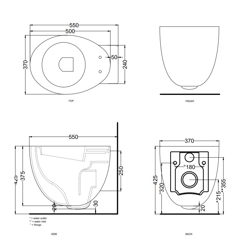 Унитаз подвесной Le Giare Рomice (LGVS PM), CIELO - Зображення 178671-7b6fa.jpg