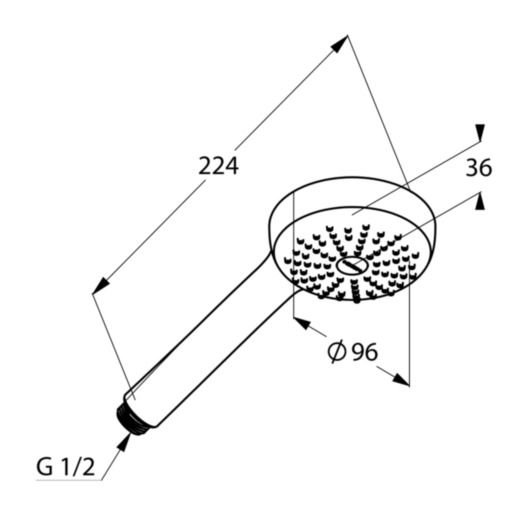 Лійка для ручного душу 1S Logo (6810005-00), Kludi - Зображення 178691-5ba50.jpg