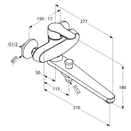 Змішувач для ванни DN 15 Objekta (324910575), Kludi - Зображення 178854-a299c.jpg