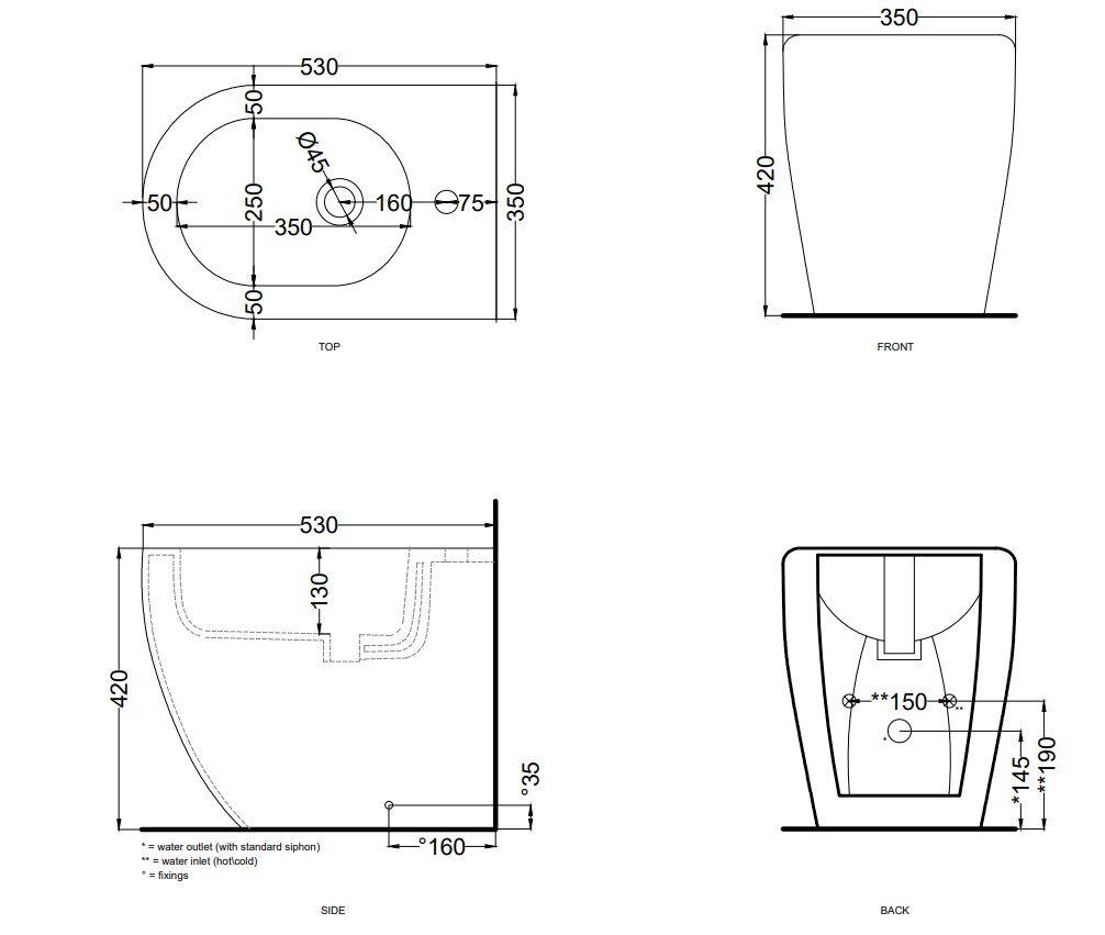 Біде підлогове Smile (SMBID), CIELO - Зображення 179136-b5bd4.jpg