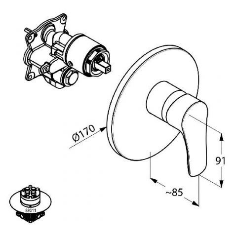 Змішувач для душу Tercio (386560575), Kludi - Зображення 179180-aa630.jpg