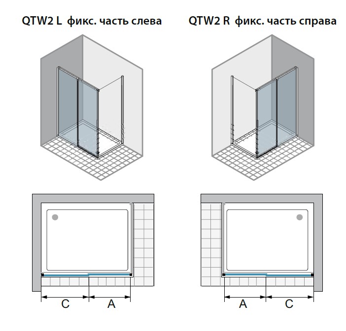 Душові двері двохелементні Acqua R 5000 QTW2 L 1200, Duka - Зображення 179191-38e82.jpg