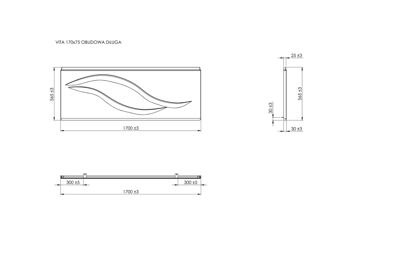 Панель до ванни фронтальна Vita 170 (A25T025000), Roca - Зображення 179465-10eb3.jpg