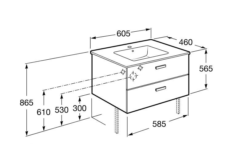 Шафка з умивальником Victoria 60 (A855884806), Roca - Зображення 179860-92509.jpg