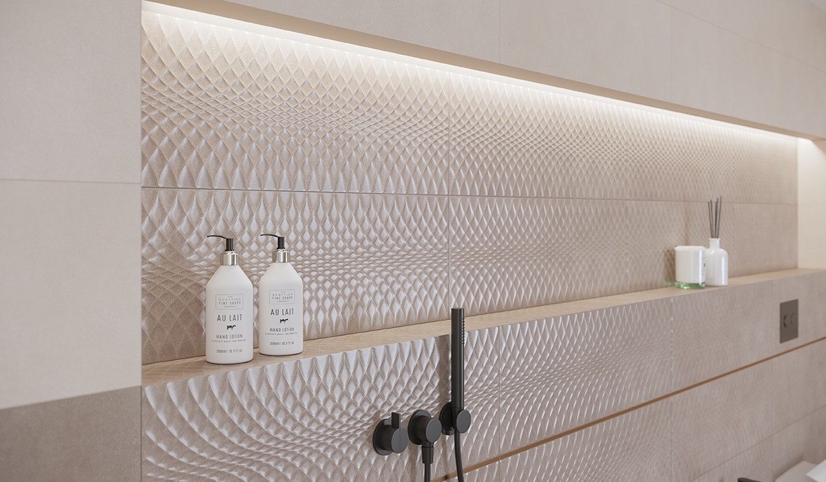 Плитка стінова Arego Touch Ivory Structure Satin 290×890x11 Opoczno - Зображення 1799889-1495b.jpg