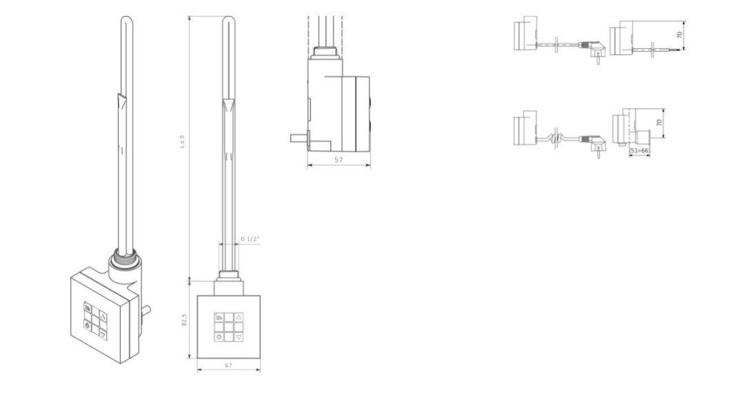 Терморегулятор прихованого монтажу KTX2 White Terma - Зображення 180208-cee12.jpg
