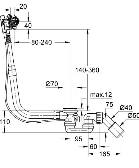 Сифон для ванни Talentofill (28990000), Grohe - Зображення 180270-3e537.jpg
