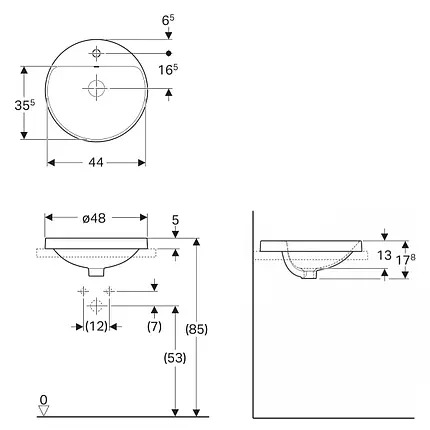 Умивальник VariForm 48 (500.705.01.2) Geberit - Зображення 1803404-75fad.jpg