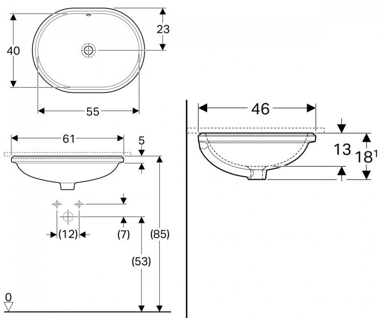 Умивальник VariForm 55 (500.757.01.2) Geberit - Зображення 1803479-c7c87.jpg