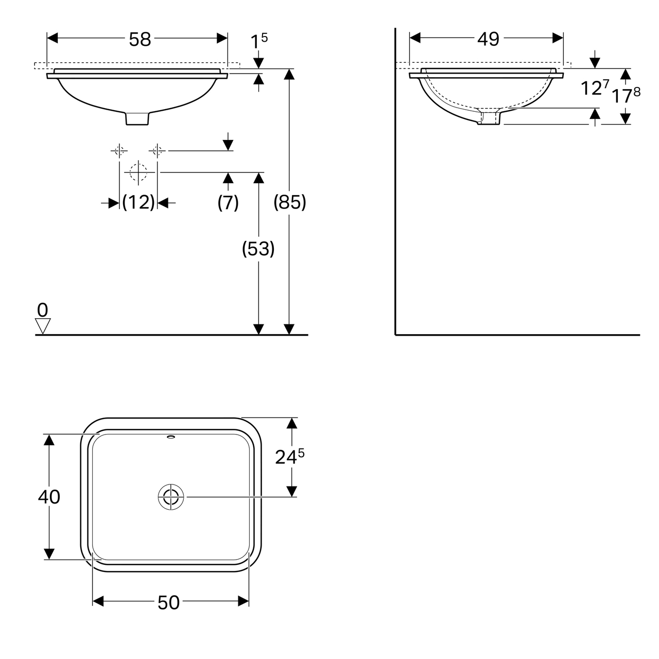 Умывальник VariForm 50 (500.765.01.2) Geberit - Зображення 1803554-98b6c.jpeg