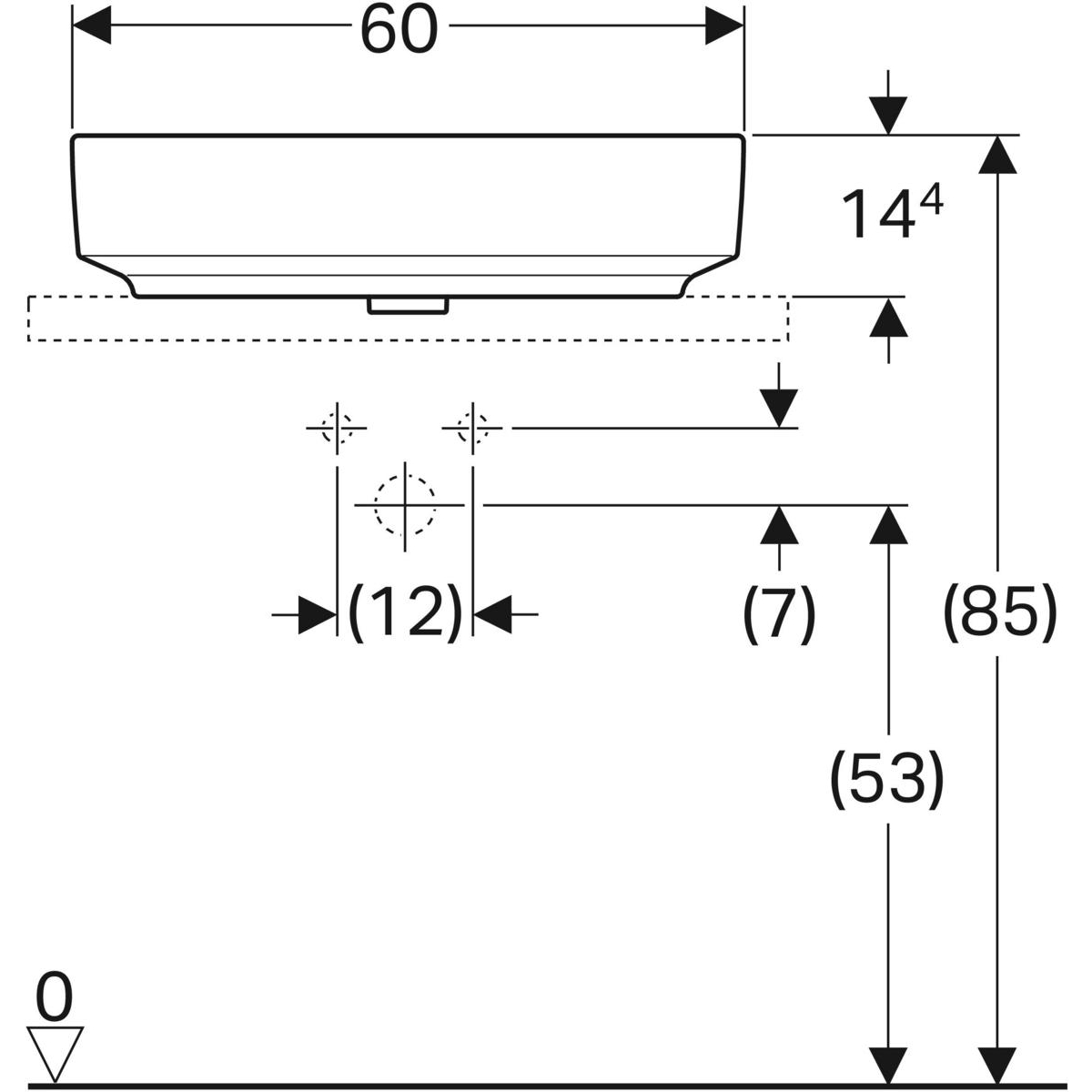 Умивальник VariForm 60 500.772.01.2 Geberit - Зображення 1803644-d07d2.jpg
