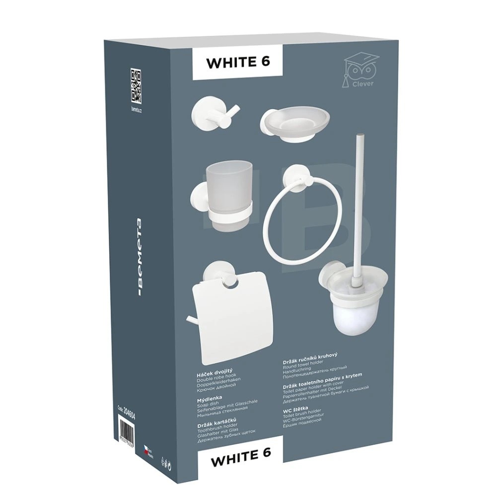 Набір аксесуарів 6 в 1 White 204604 Bemeta - Зображення 180435946-43b27.jpg