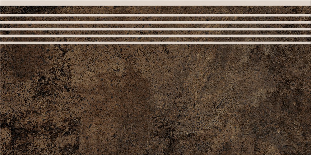 Сходинка пряма LUKAS BROWN STEPTREAD 298х598x8 Cersanit - Зображення