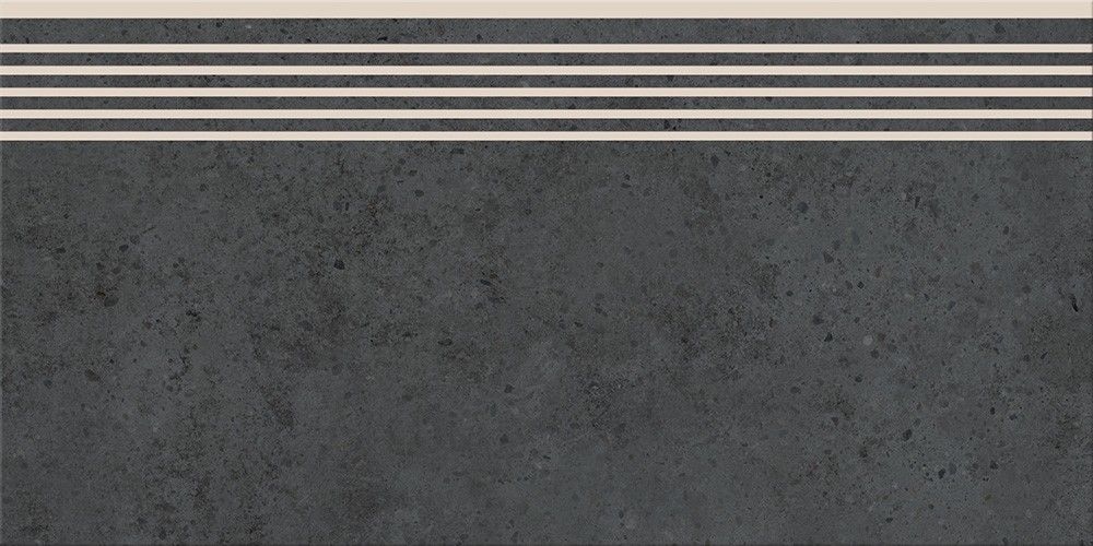 Сходинка пряма HIGHBROOK ANTHRACITE STEPTREAD 298х598x8 Cersanit - Зображення