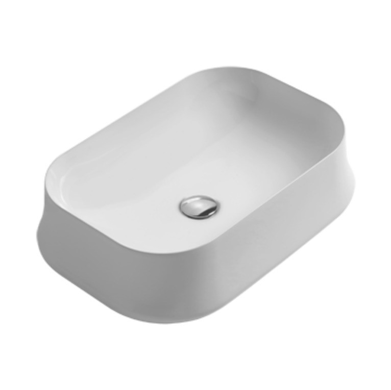 Умивальник SH 08 Sharp (SH08 white) Glossy white SIMAS - Зображення