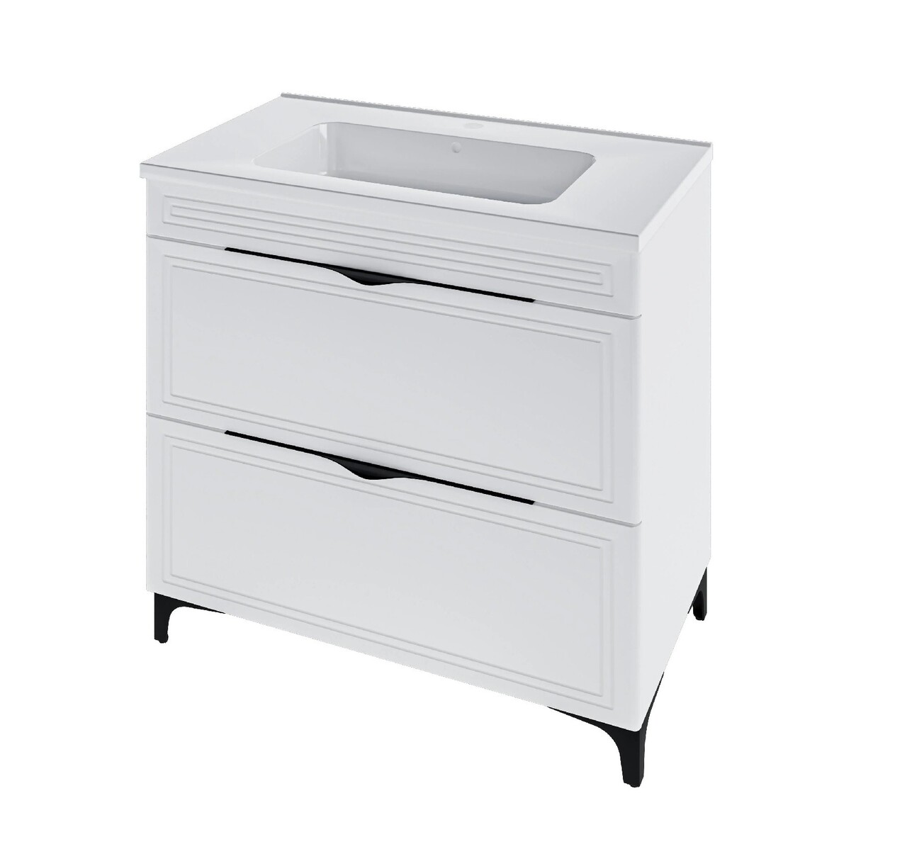 Шафка з умивальником Родео 80 Естель білий Mirater - Зображення