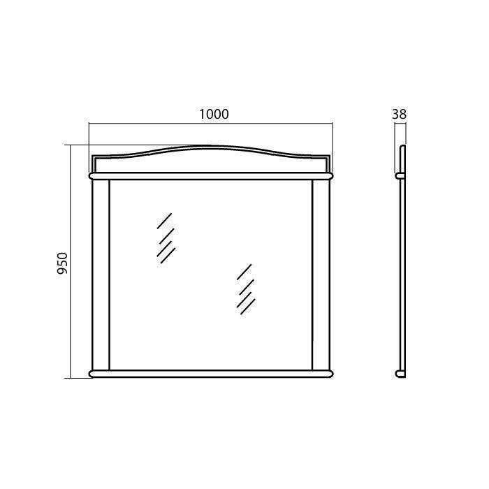 Дзеркало Мікела 100 Білий Патина Хром, Аква Родос - Зображення 181180-d1dbb.jpg