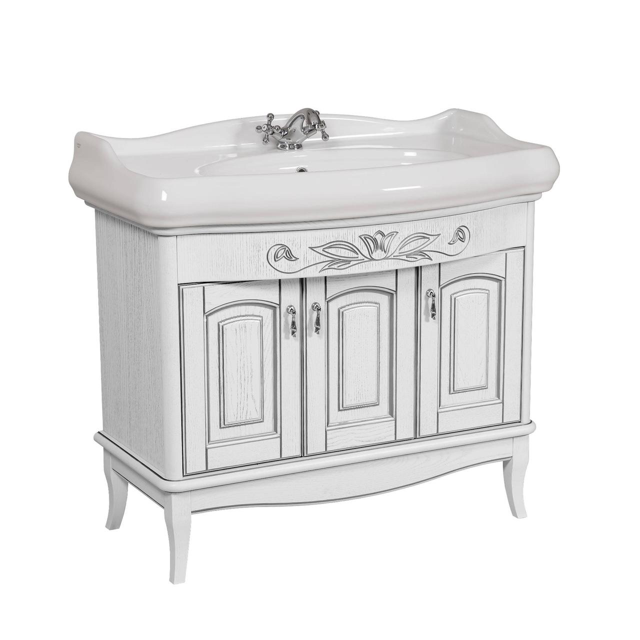Шафка з умивальником Мікела Біла 100, Аква Родос - Зображення