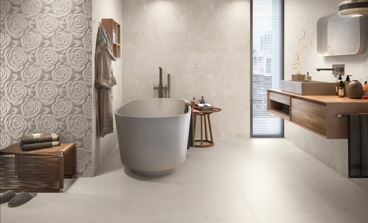 Плитка стінова Lyon 9535 Relieve Axos Crema Rectificado 300x900 Porcelanite Dos - Зображення 1817365-ca460.jpg