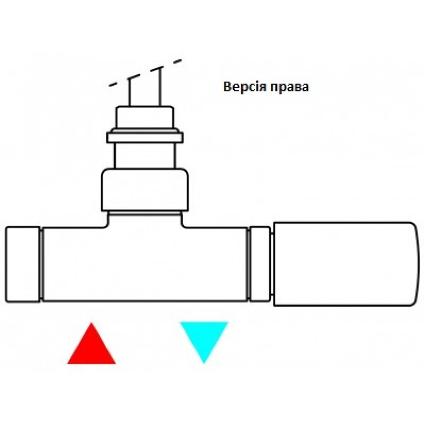 Набір вентилів інтегрований термостатичний правий білий мат Unico All in One Terma - Зображення 1818245-4523b.jpg