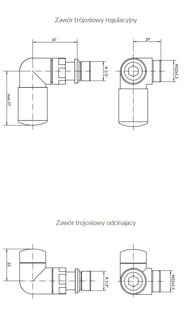 Набір вентилів трьохосьовий регулюючий правий чорний мат Vision All in One Terma - Зображення 1818365-ddd5d.jpg