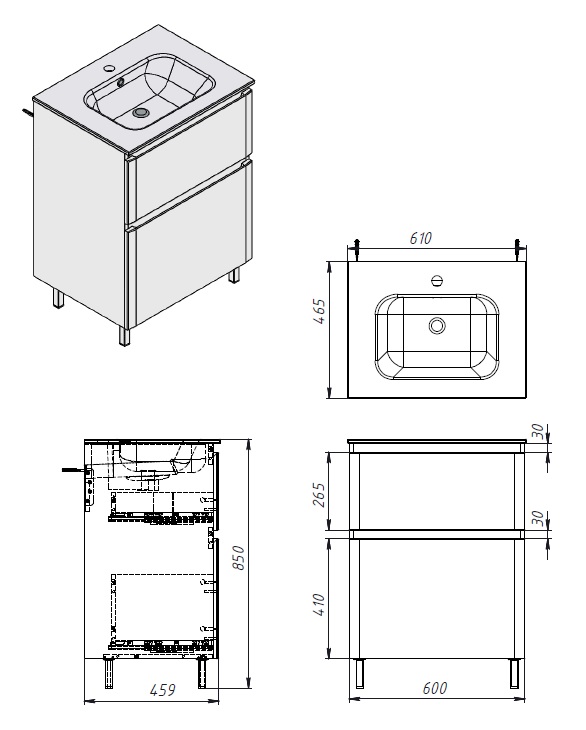 Шафка з умивальником Emily Em-60 чорний Air-Line - Зображення 181945059-517be.jpg