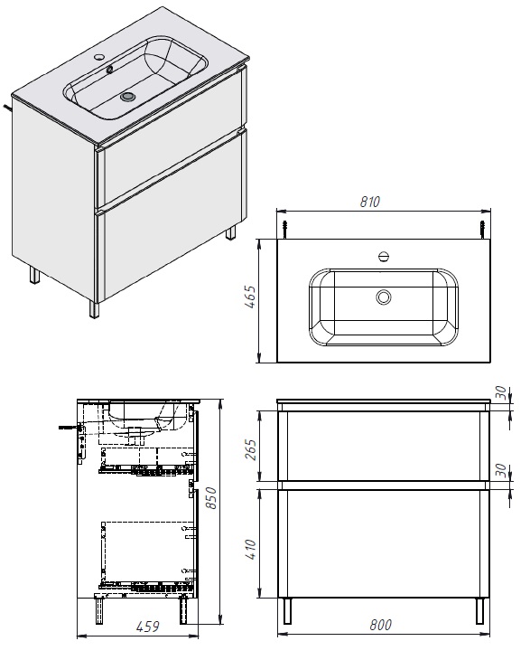 Шкафчик с умывальником Emily Em-80 черный Air-Line - Зображення 181945066-621fb.jpg